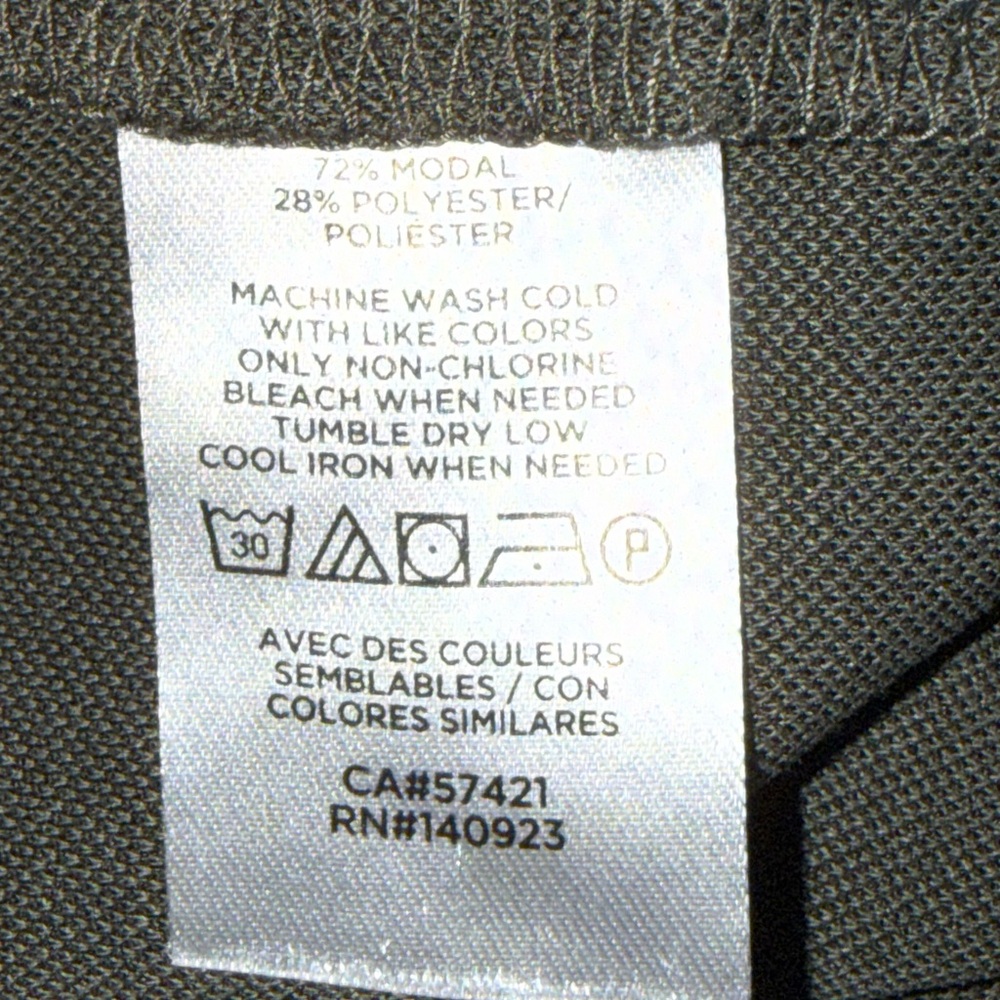 Lou & Grey Olive Gray Modal Blend Button Front Midi Dress Tie Waist Size Small - Picture 8 of 8